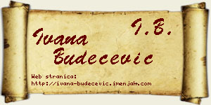 Ivana Budečević vizit kartica